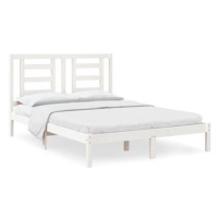 Rám postele bílý masivní borovice 140 × 200 cm, 3104349