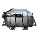 Bazén s krytem a pískovou filtrací Black Leather pool Exit Toys ocelová konstrukce 540*250*100 c