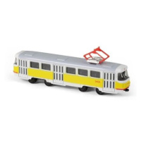 Rappa Kovová tramvaj na zpětný chod Tatra T3 - 16 cm žlutá