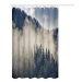4sleep Sprchový závěs 180 × 200 cm, les, modrobílý