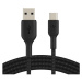Belkin BOOST Charge Braided USB-C/USB-A odolný kabel, 2m, černý