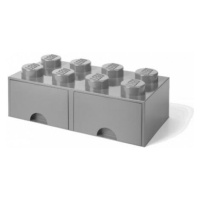 LEGO® úložný box 8 - se zásuvkami šedá 250 x 500 x 180 mm