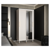 Šatní skříň Abi Calipso Jodelka 2 Barva korpusu: Bílá, Rozměry: 100 cm, Dveře: Bílá + zrcadlo