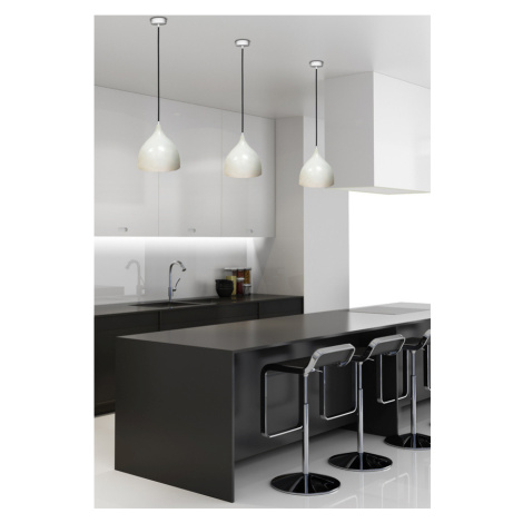 Závěsná lampa Ystad 220mm LEDEA E27 40W kovová bílá CANDELLUX