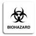 Accept Piktogram "biohazard II" (80 × 80 mm) (bílá tabulka - černý tisk bez rámečku)
