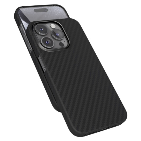 Epico Mag+ Carbon Case pro iPhone 15 Pro Max černý Černá