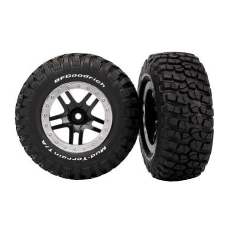 Traxxas kolo 2.2/3.0", disk SCT Split-Spoke černý-saténový, pneu KM2 (2)