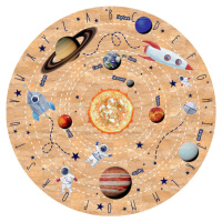 Kruhový koberec z korku - Vesmírné planety