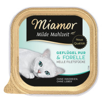 Výhodné balení Miamor Milde Mahlzeit 24 x 100 g - čisté drůbeží & pstruh