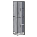 vidaXL Skříň highboard šedá sonoma 35,5x35x139 cm kompozit a kov