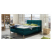 Luxusní box spring postel Melanie 160x200, zelená Monolith