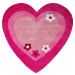 Růžový dětský koberec 100x100 cm Love Heart – Premier Housewares