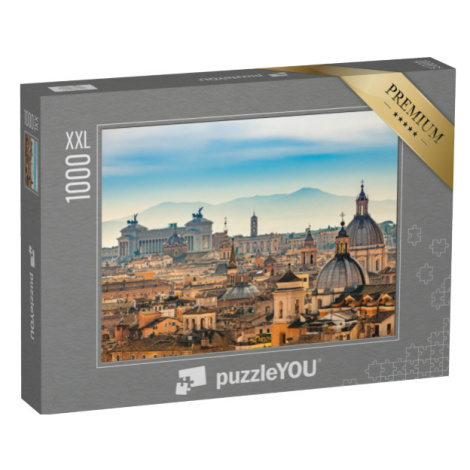 puzzle 1000 dílků XXL „Pohled na Řím z Andělského hradu, Itálie“