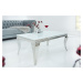 LuxD Dizajnový konferenční stolek Rococo bílý / stříbrný