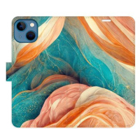 iSaprio flip pouzdro Blue and Orange pro iPhone 13