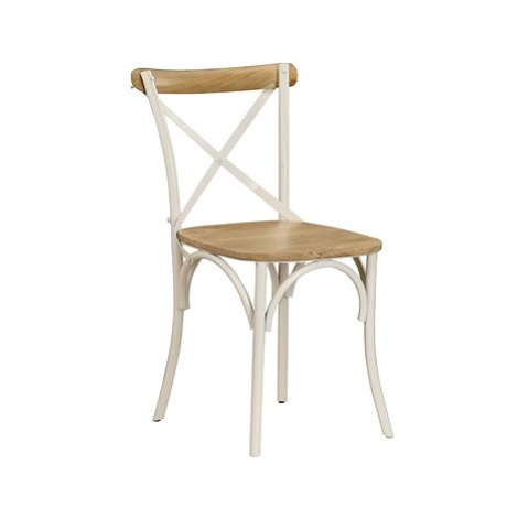 Židle s křížem 6 ks bílé masivní mangovníkové dřevo SHUMEE