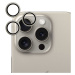 EPICO hliníkové na čočky fotoaparátu pro iPhone 15 Pro / 15 Pro Max 81312152000001 Přírodní tita