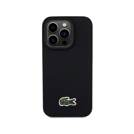 Lacoste Iconic Petit Pique Woven Logo MagSafe Zadní Kryt pro iPhone 15 Pro Black