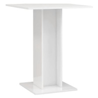 Bistro stolek bílý s vysokým leskem 60 × 60 × 75 cm dřevotříska