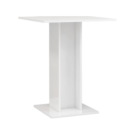 Bistro stolek bílý s vysokým leskem 60 × 60 × 75 cm dřevotříska SHUMEE