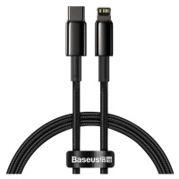 Rychlonabíjecí datový kabel Baseus Tungsten Gold 20W 1m USB-C na Lightning černý