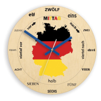 ModernClock Nástěnné hodiny Germany hnědé