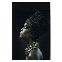 KARE Design Skleněný obraz Royal Headdress Profile 150×100cm