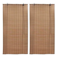 Zatemňovací rolety z bambusu 2 ks 100×160 cm hnědé 3057519