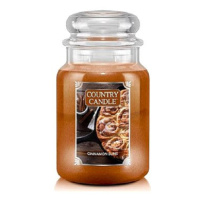 Country Candle Svíčka ve skleněné dóze, Skořicové buchty, 680 g