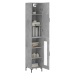 vidaXL Skříň highboard betonově šedá 34,5x34x180 cm kompozitní dřevo