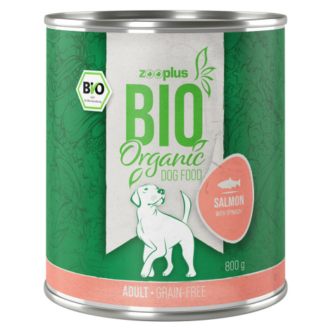 24 x 800 g zooplus Bio výhodné balení - bio losos s bio špenátem (bez obilovin)