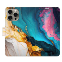 iSaprio Flip pouzdro Colourful Marble pro iPhone 15 Pro Max