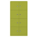 BISLEY LateralFile™ Lodge, s 8 uzamykatelnými boxy, výška vždy 375 mm, zelená