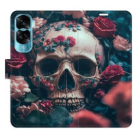 iSaprio Flip pouzdro Skull in Roses 02 pro Honor 90 Lite 5G