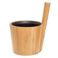Rento - vědro do sauny bambus s černou plastovou vložkou 5 L