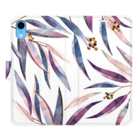 iSaprio flip pouzdro Ornamental Leaves pro iPhone XR