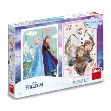 Puzzle Frozen: Anna a Elsa 2x77 dílků Dino