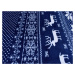 Homeville deka mikroplyš norský vzor tmavě modrá