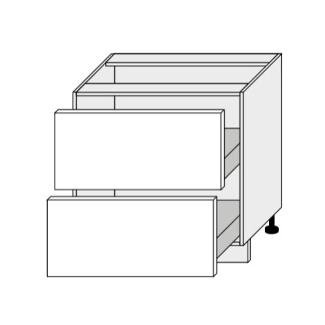 ArtExt Kuchyňská skříňka spodní, D2A/80 Quantum Barva korpusu: Lava