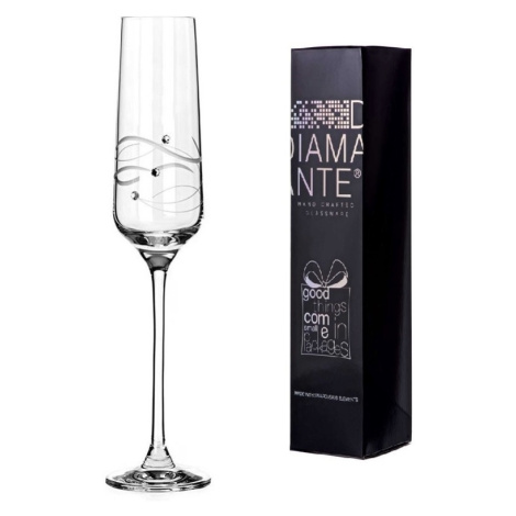 Diamante sklenice na šampaňské Spiral 190 ml 1KS