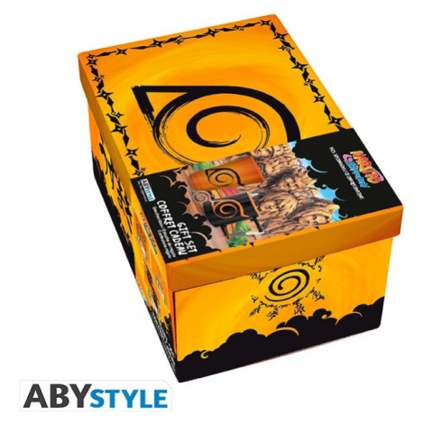 Dárkový set Naruto Shippuden - Sklenice, klíčenka a 3D hrnek Abysse