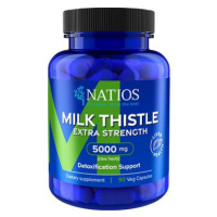 NATIOS Milk Thistle Extract, Ostropestřec, 5000 mg, Extra Strength, 90 veganských kapslí