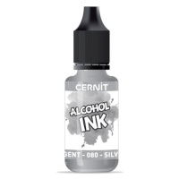 Alkoholový inkoust CERNIT 20 ml - stříbrný