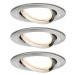 PAULMANN Vestavné svítidlo LED Nova kruhové 3x6,5W kov kartáčovaný nastavitelné 3-krokové-stmíva