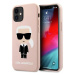 Kryt Karl Lagerfeld KLHCP12SSLFKPI iPhone 12 mini 5,4" hardcase light pink Silicone Iconic (KLHC