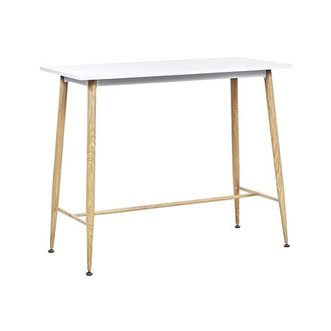 Barový stůl 90 x 50 cm bílý a světlý CHAVES, 249560 BELIANI