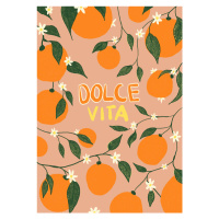 Ilustrace Dolce Vita a Oranges, Studio Dolci, 30 × 40 cm