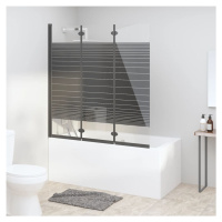 vidaXL Skládací sprchová zástěna 3 panely 130 x 130 cm ESG černá