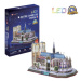 CubicFun - Puzzle 3D Notre Dame de Paris s LED světlem - 144 dílků