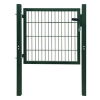 2D plotová branka (jednokřídlá), zelená,106 × 130 cm